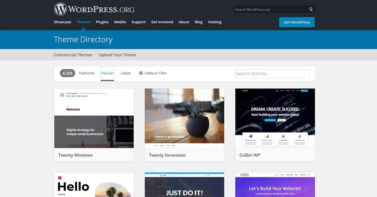 Wordpress.org Theme Directory