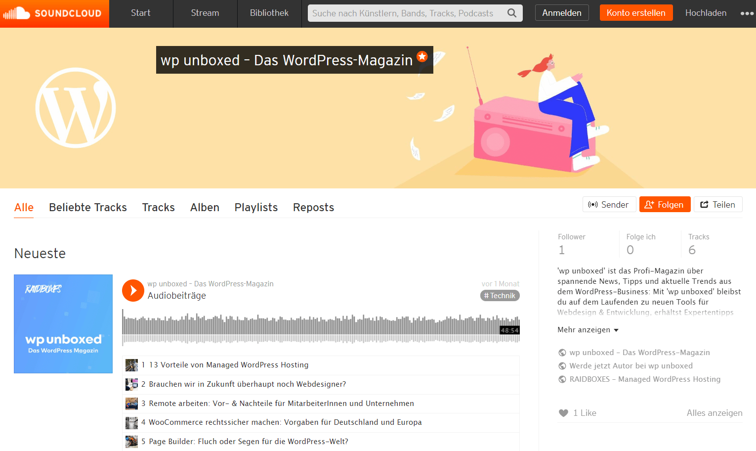 WordPress SoundCloud