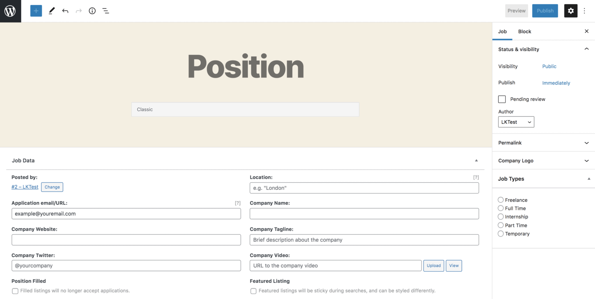 Comment créer un tableau d'affichage des offres d'emploi dans WordPress  avec le plugin WP Job Manager