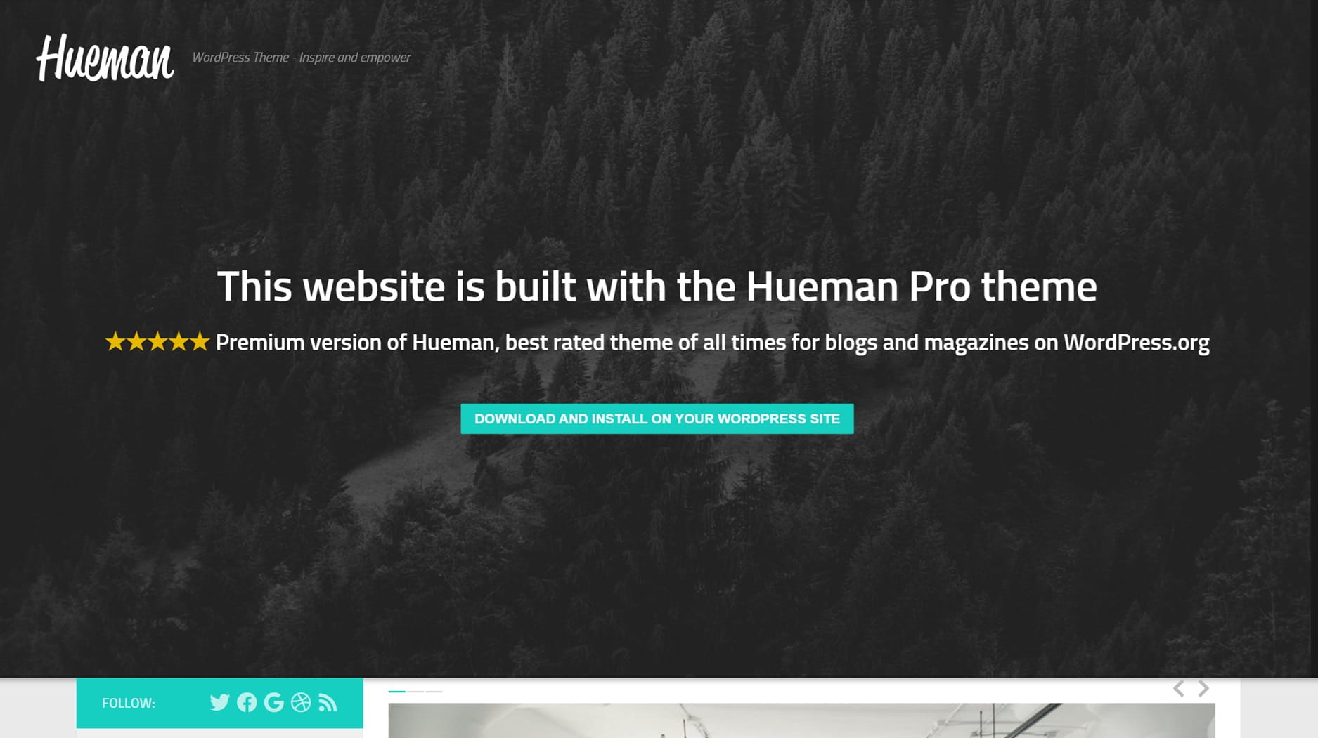 Screenshot vom Hueman WordPress Theme