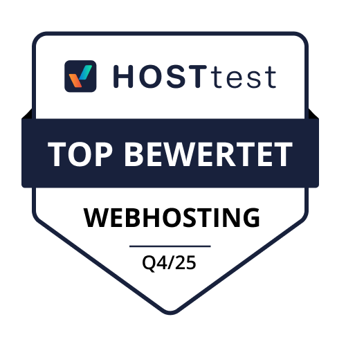 HOSTtest Top Bewertet badge